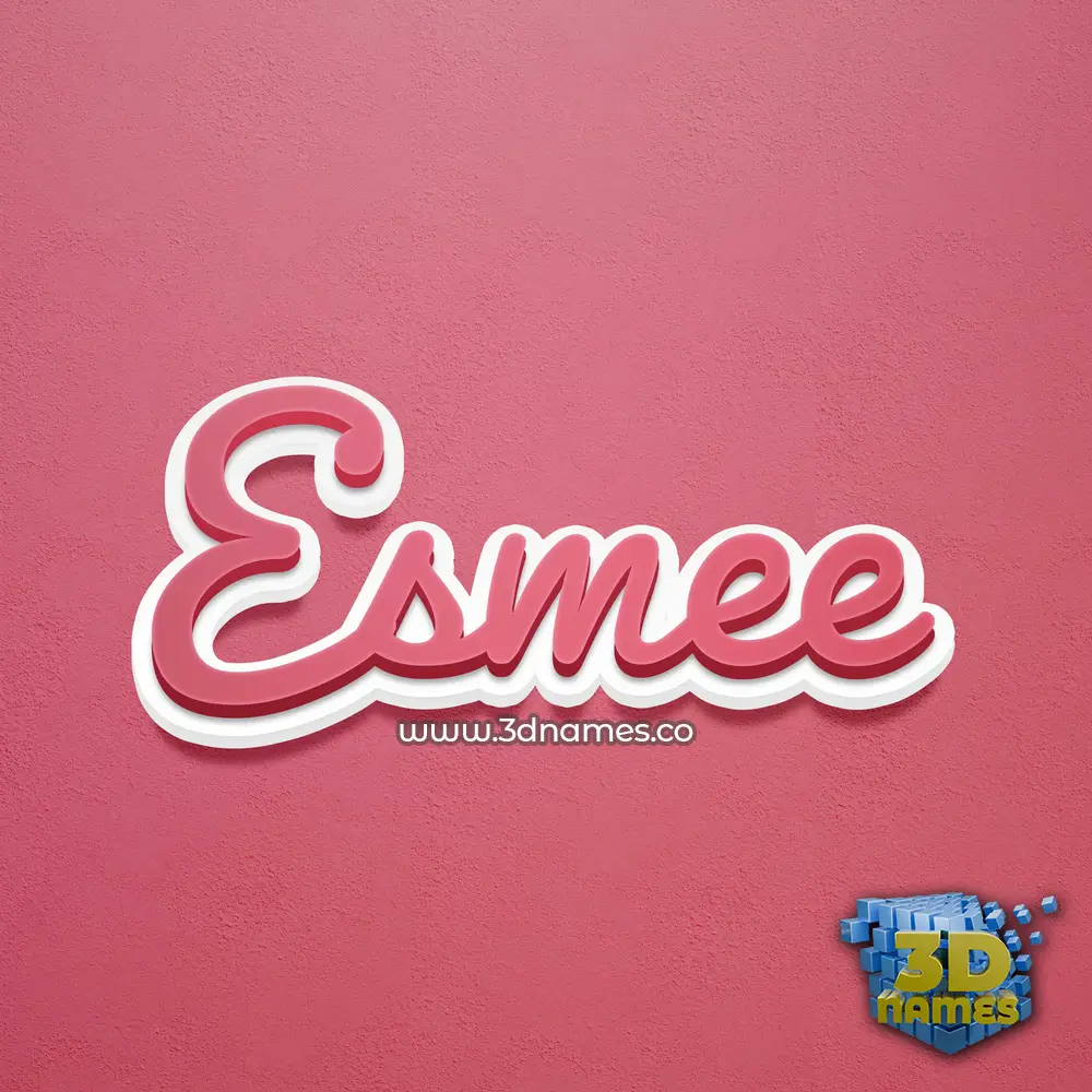 esmee in Red Scribble style - 3D name wallpaper