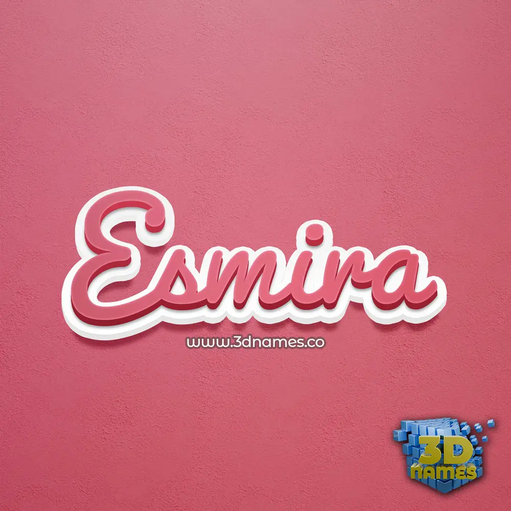 esmira in Red Scribble style - 3D name wallpaper