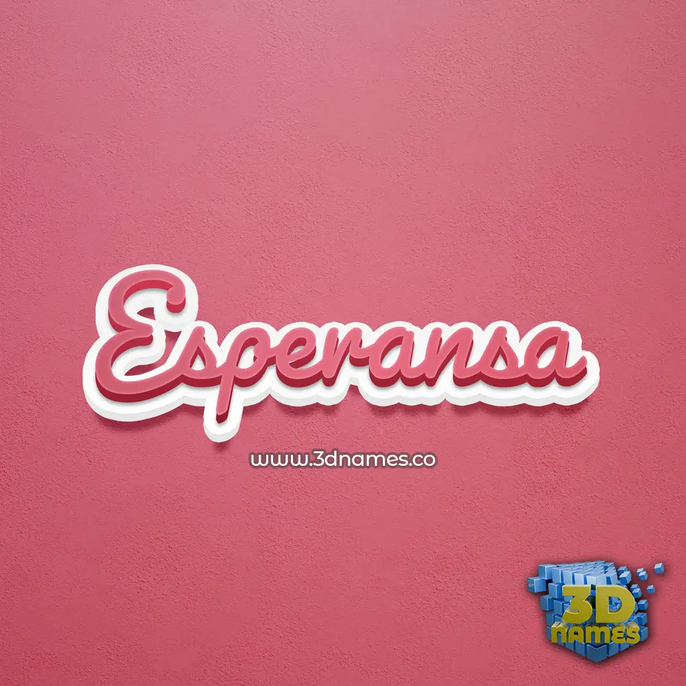 esperansa in Red Scribble style - 3D name wallpaper
