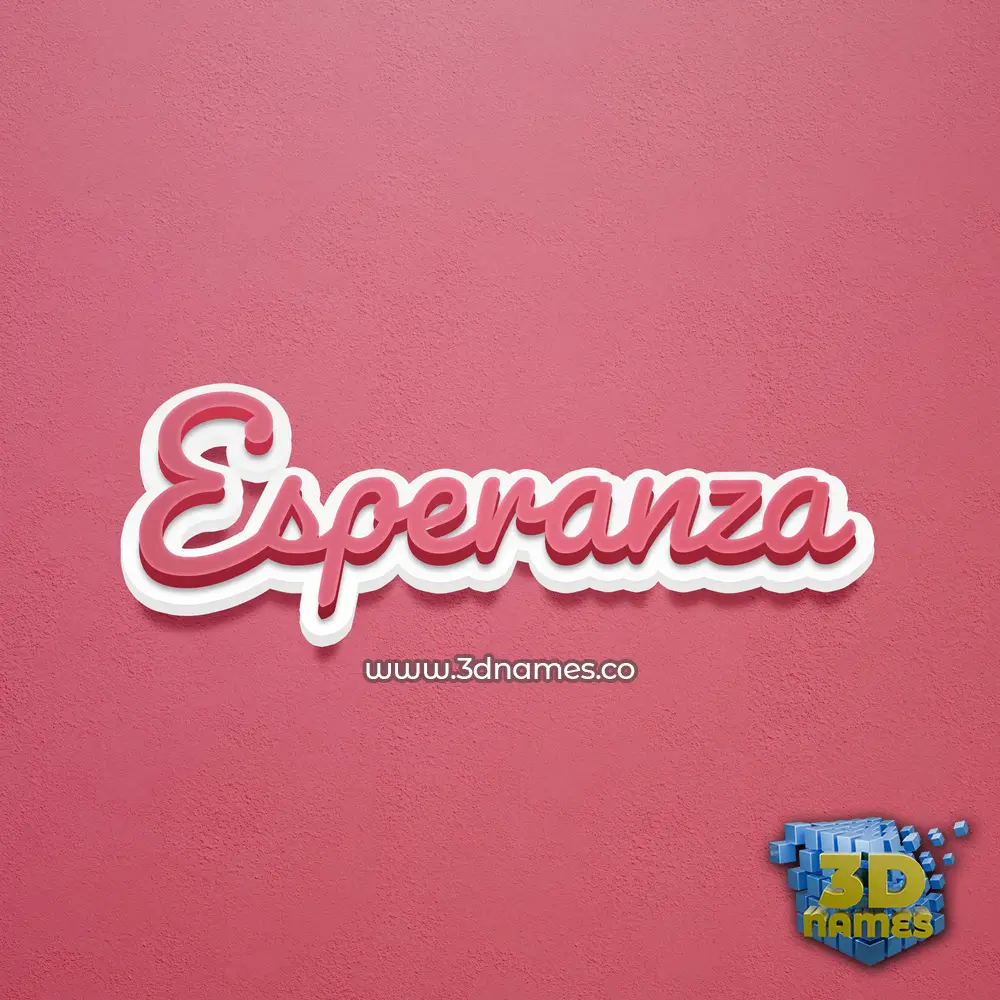 esperanza in Red Scribble style - 3D name wallpaper