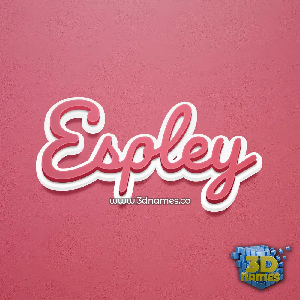 espley in Red Scribble style - 3D name wallpaper