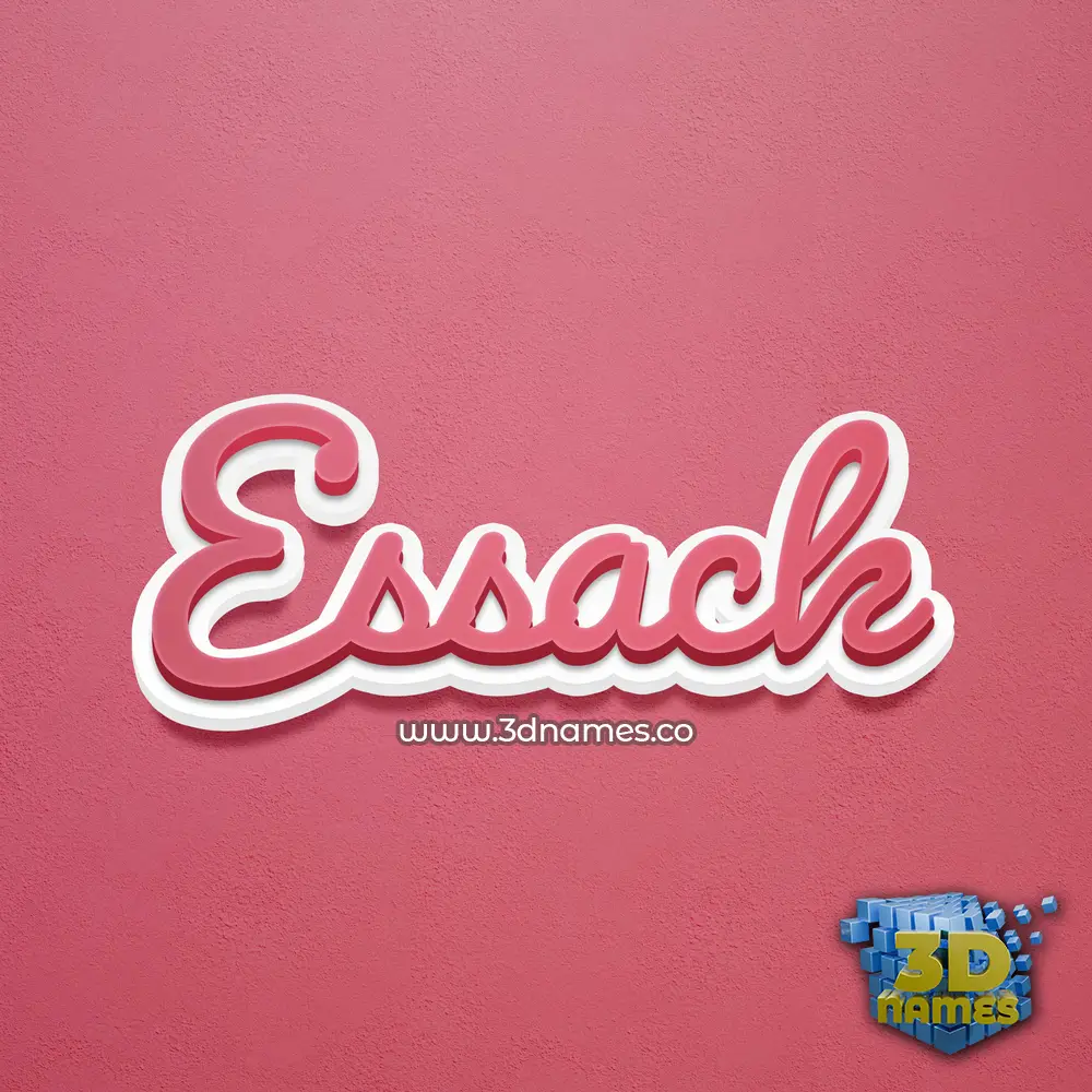 essack in Red Scribble style - 3D name wallpaper
