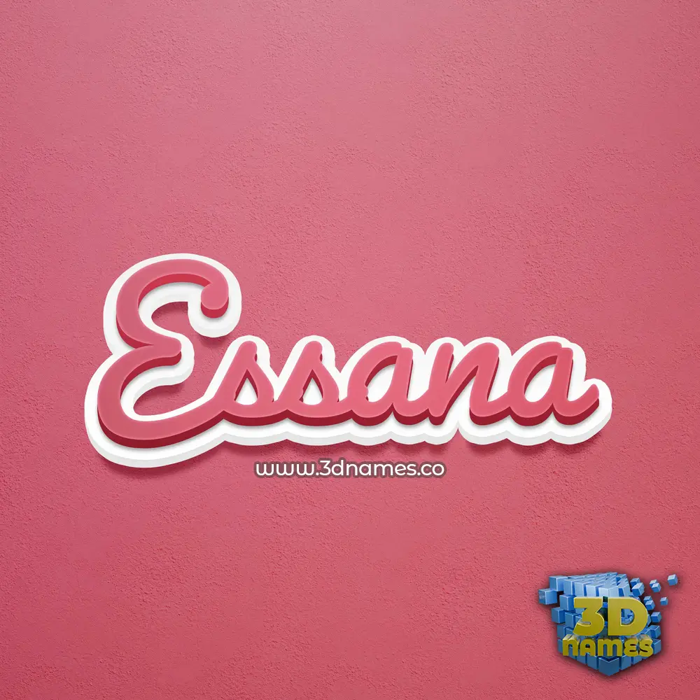 essana in Red Scribble style - 3D name wallpaper