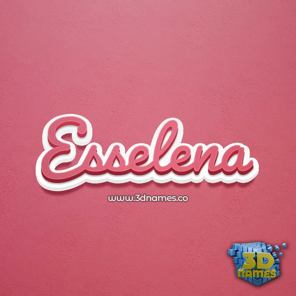 esselena in Red Scribble style - 3D name wallpaper