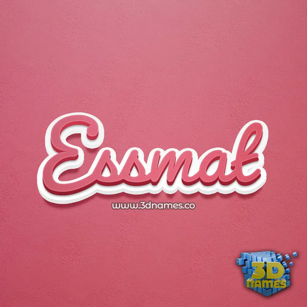 essmat in Red Scribble style - 3D name wallpaper
