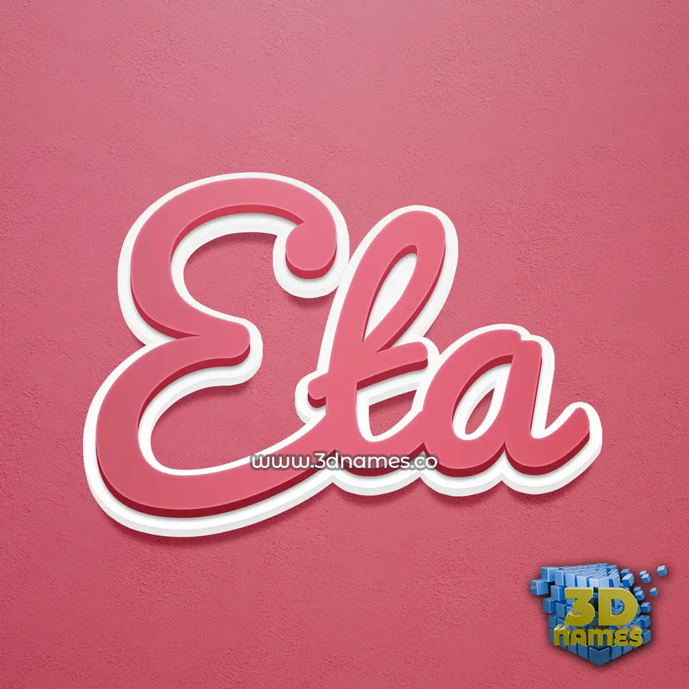 eta in Red Scribble style - 3D name wallpaper