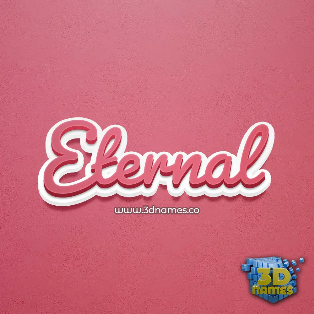 eternal in Red Scribble style - 3D name wallpaper