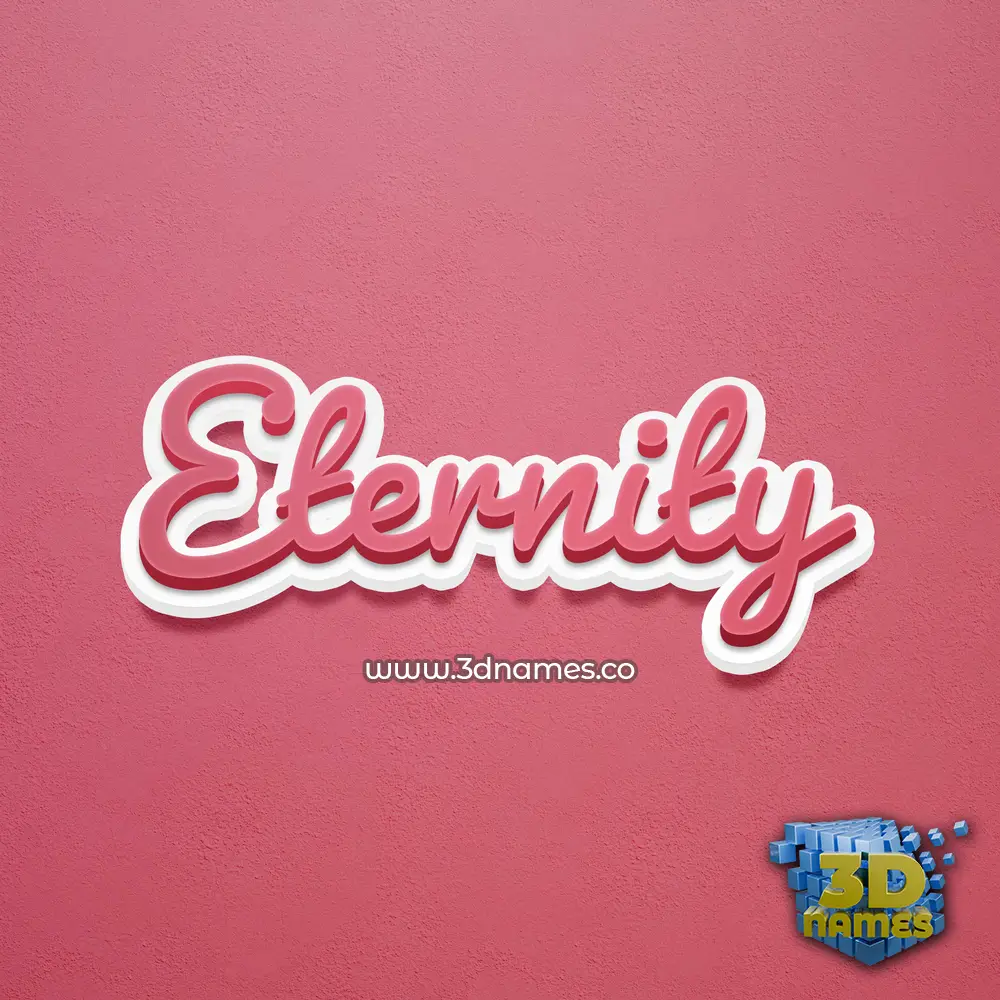 eternity in Red Scribble style - 3D name wallpaper