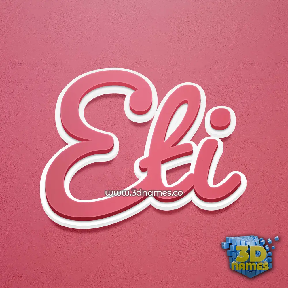eti in Red Scribble style - 3D name wallpaper