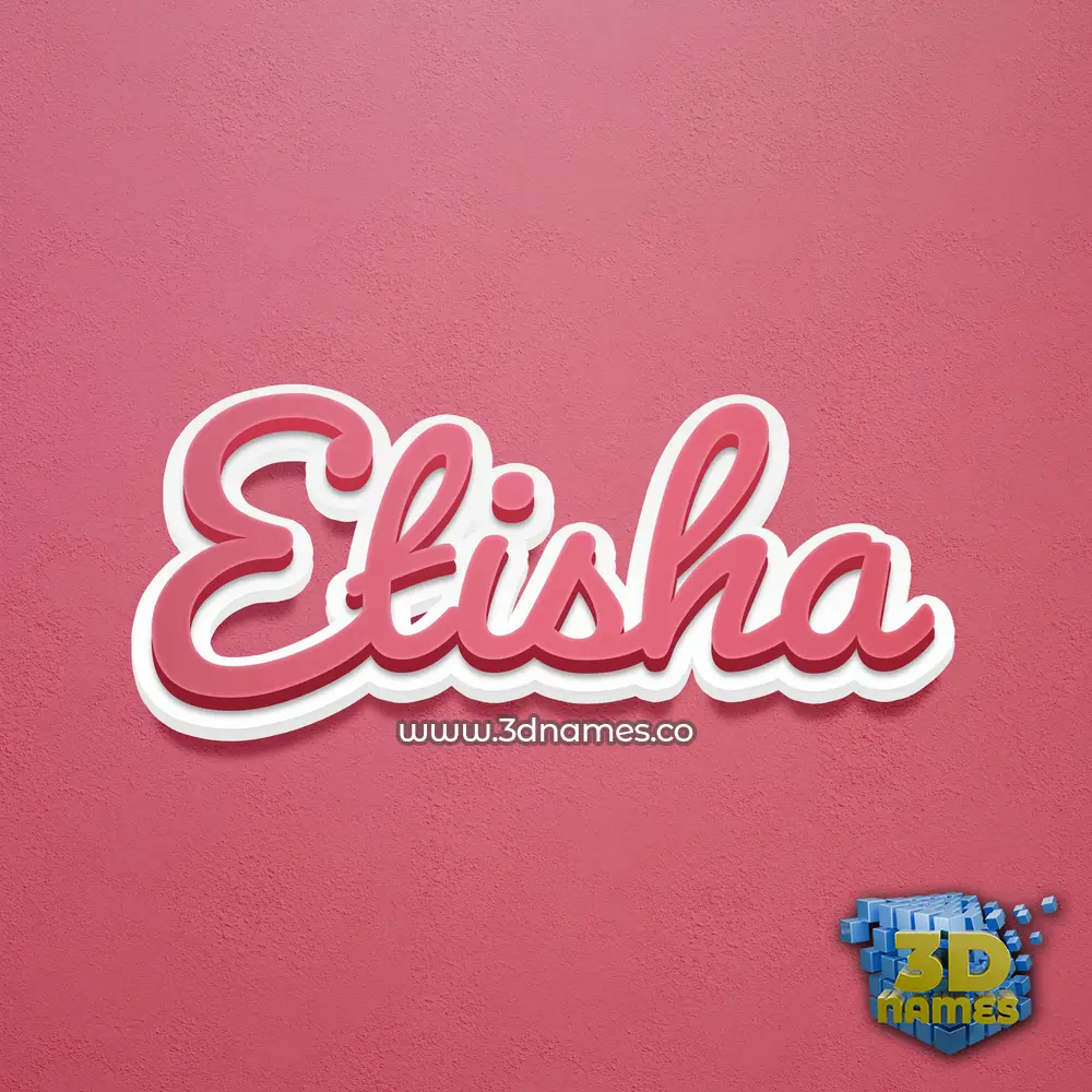 etisha in Red Scribble style - 3D name wallpaper
