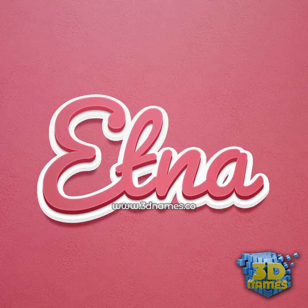 etna in Red Scribble style - 3D name wallpaper