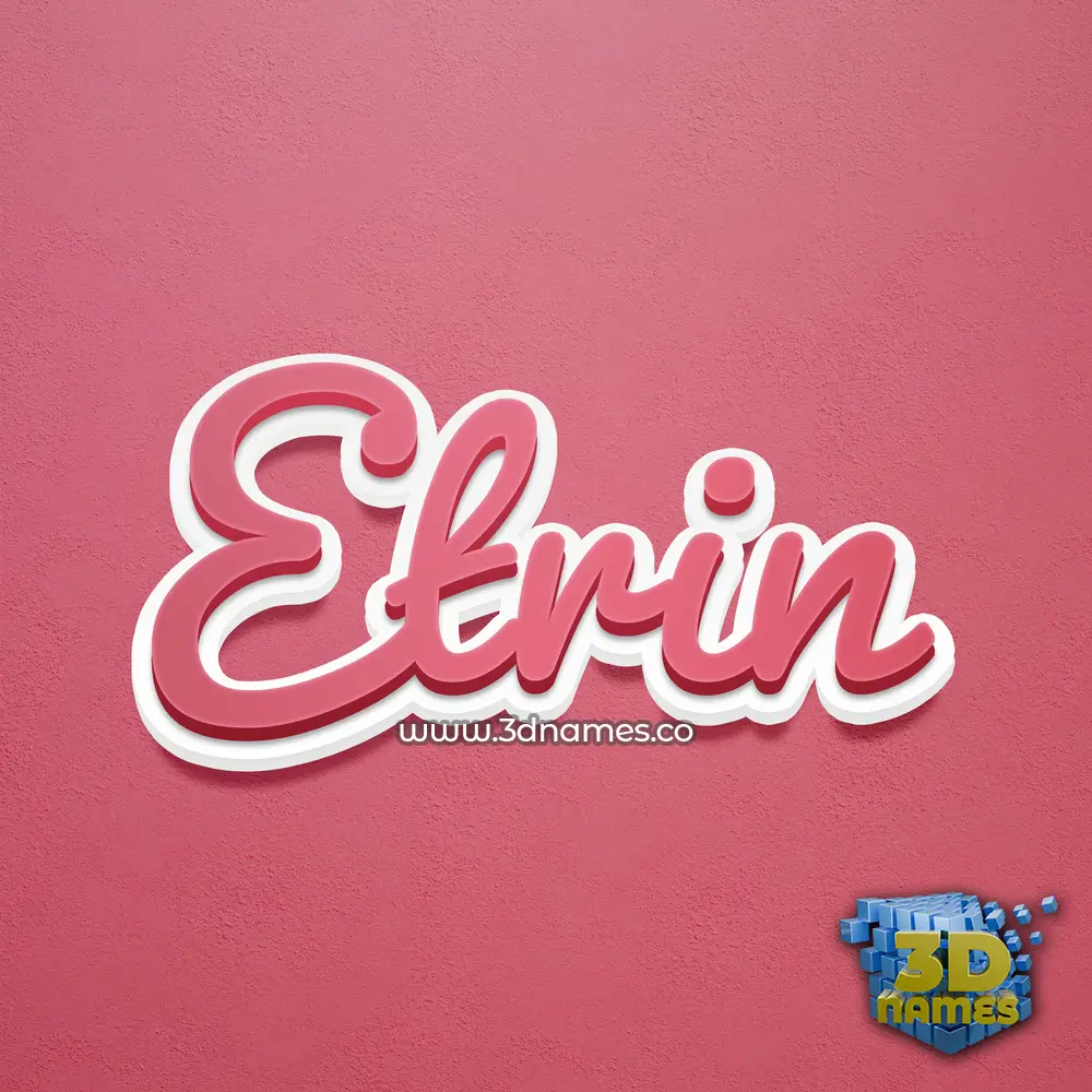 etrin in Red Scribble style - 3D name wallpaper