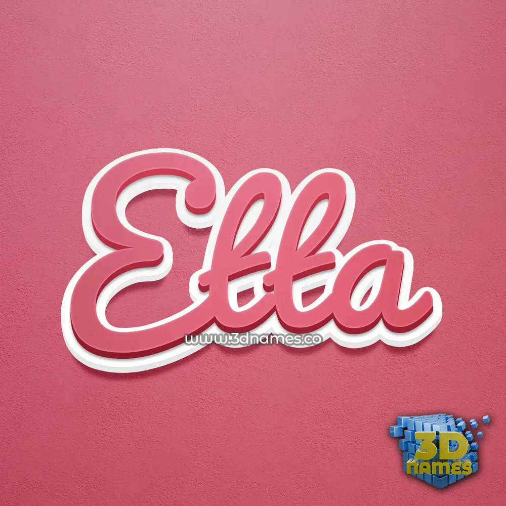 etta in Red Scribble style - 3D name wallpaper