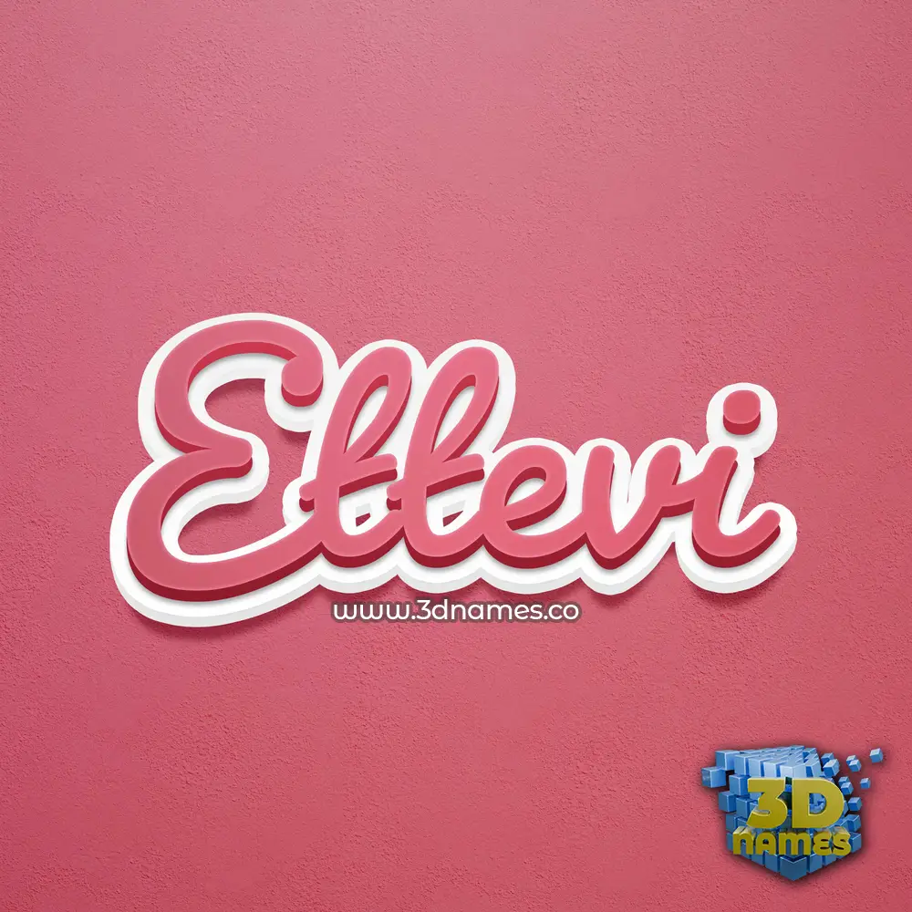 ettevi in Red Scribble style - 3D name wallpaper