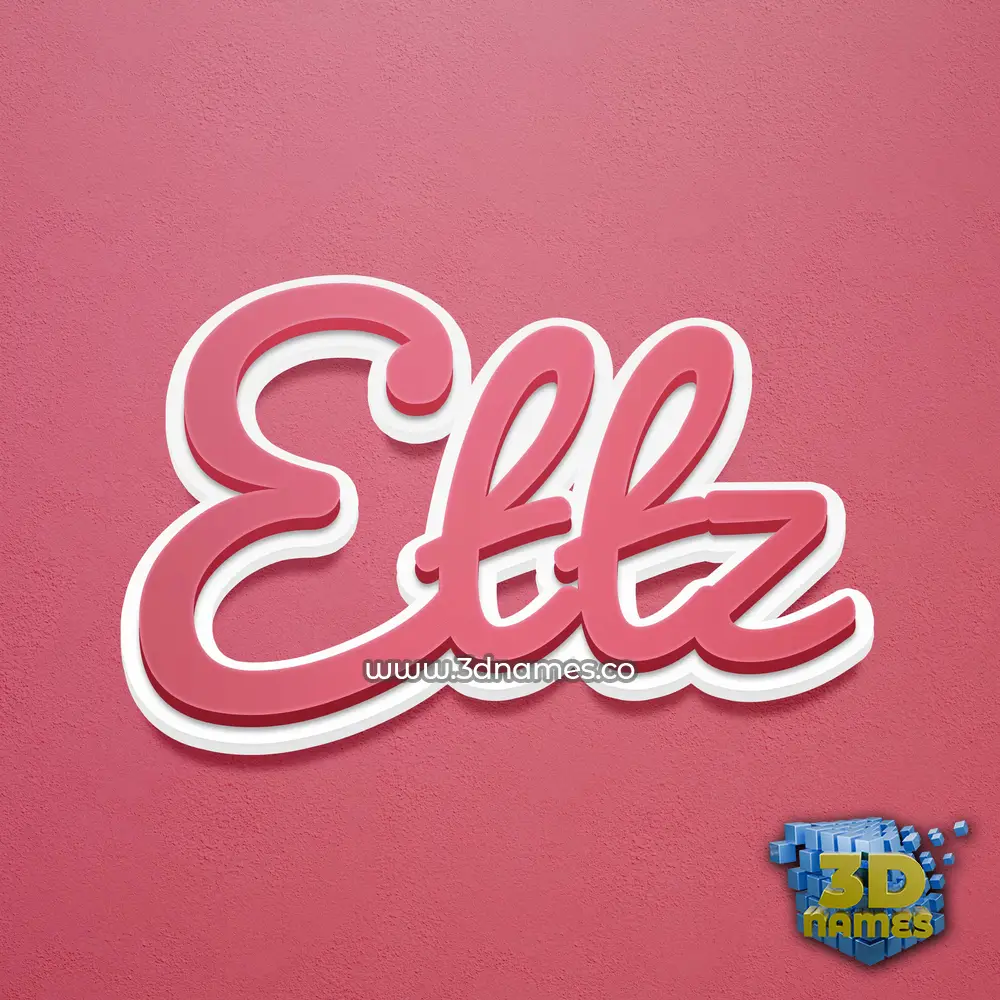 ettz in Red Scribble style - 3D name wallpaper