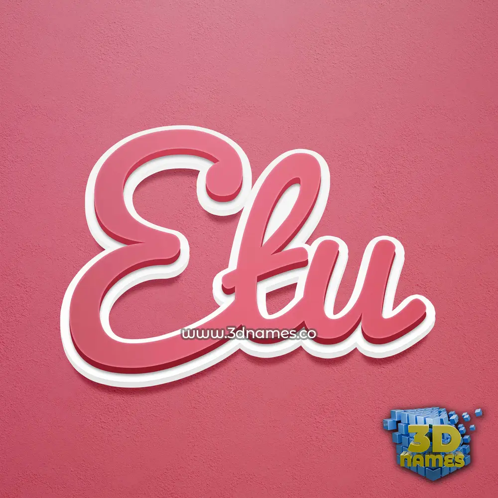 etu in Red Scribble style - 3D name wallpaper
