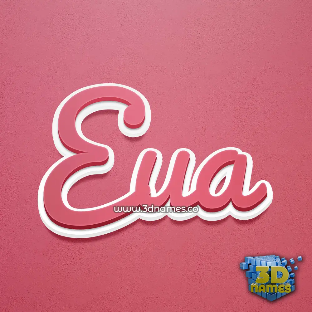 eua in Red Scribble style - 3D name wallpaper