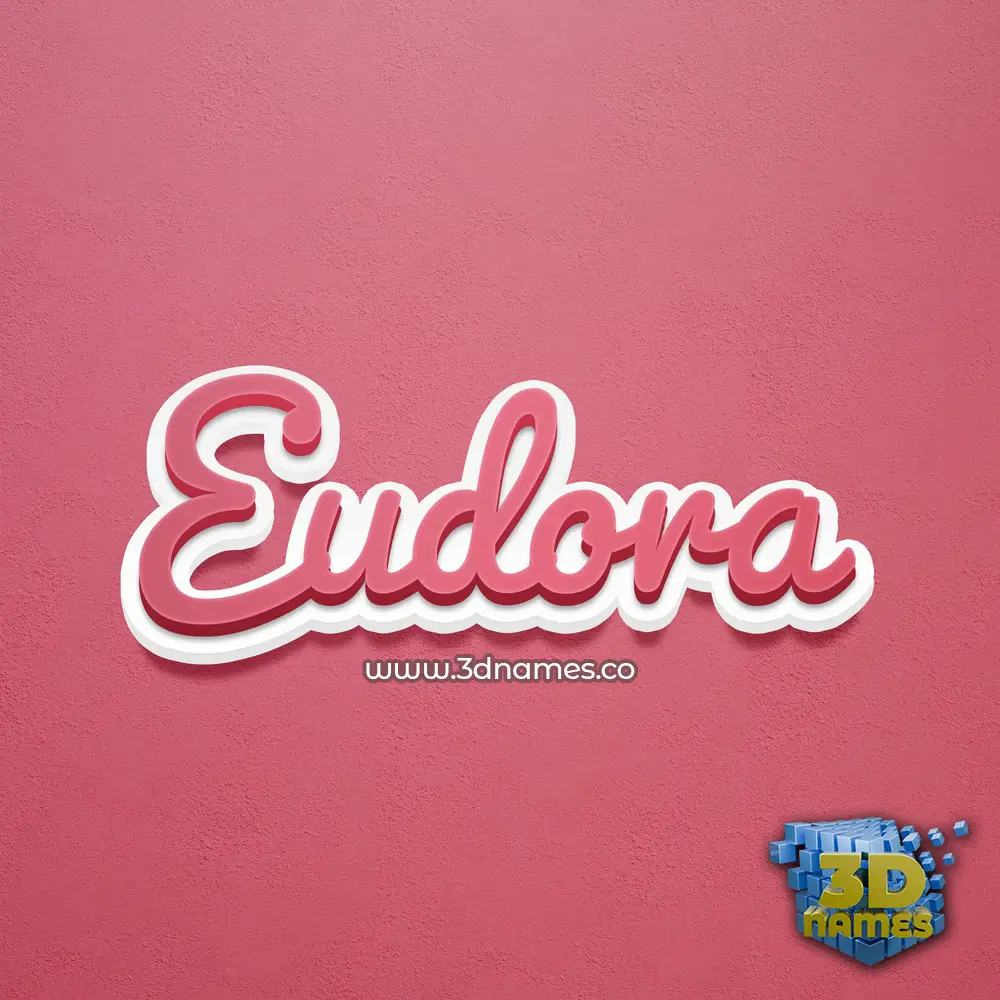 eudora in Red Scribble style - 3D name wallpaper