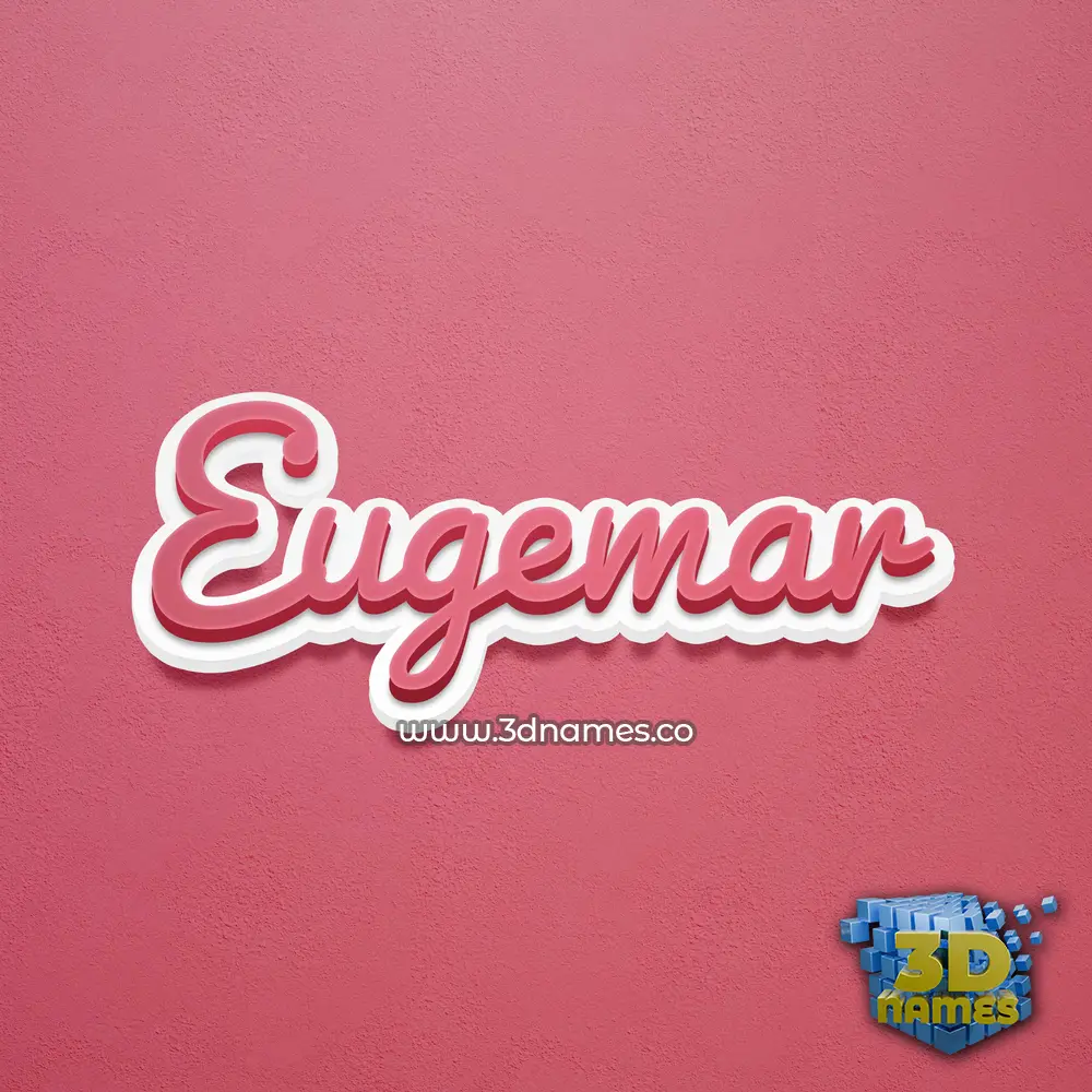 eugemar in Red Scribble style - 3D name wallpaper