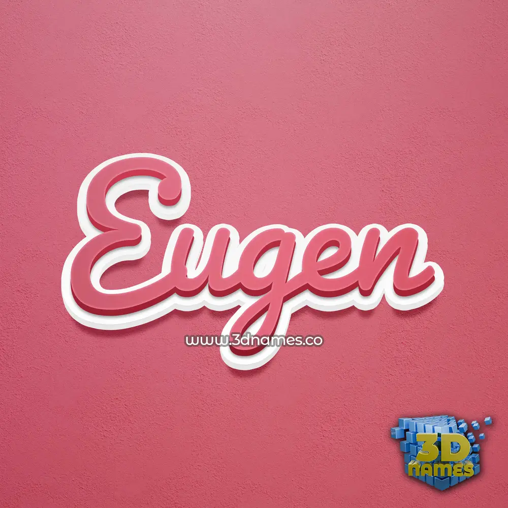 eugen in Red Scribble style - 3D name wallpaper