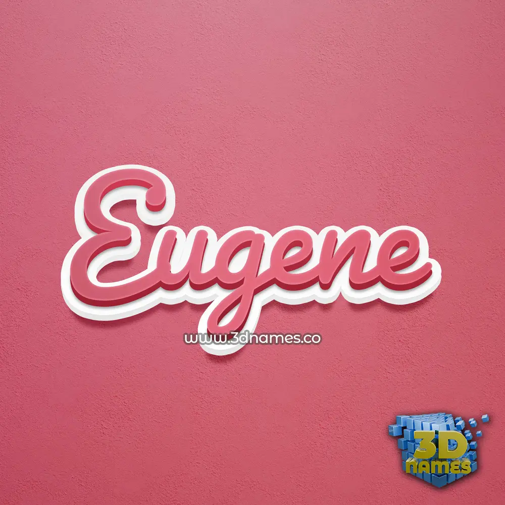 eugene in Red Scribble style - 3D name wallpaper