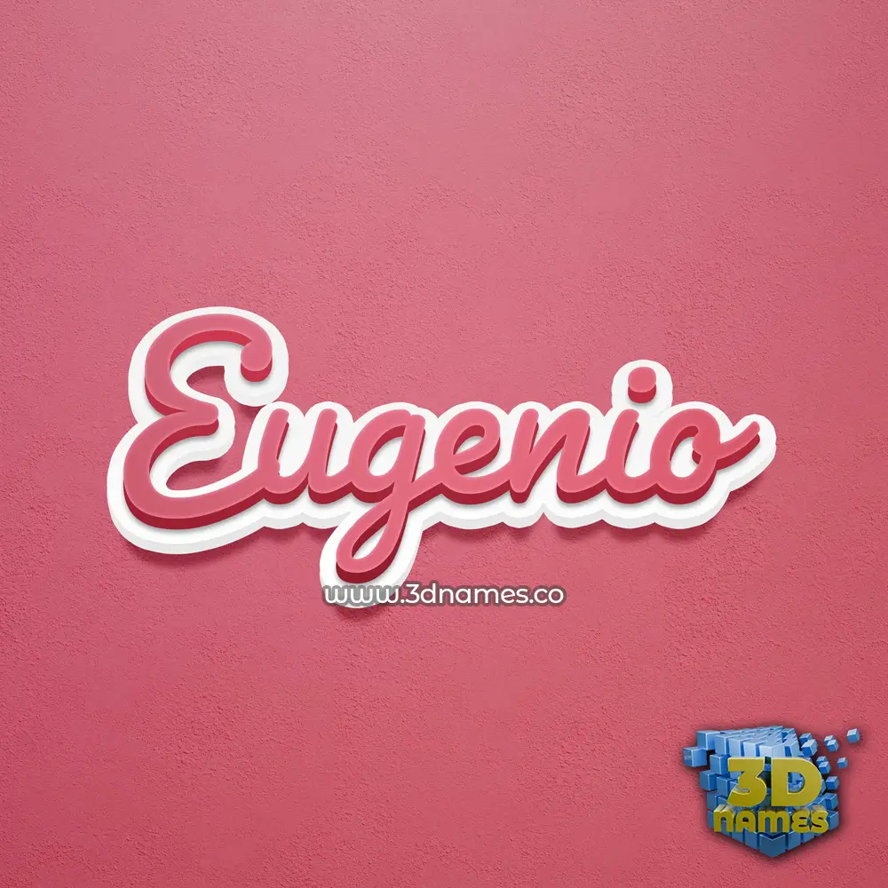 eugenio in Red Scribble style - 3D name wallpaper