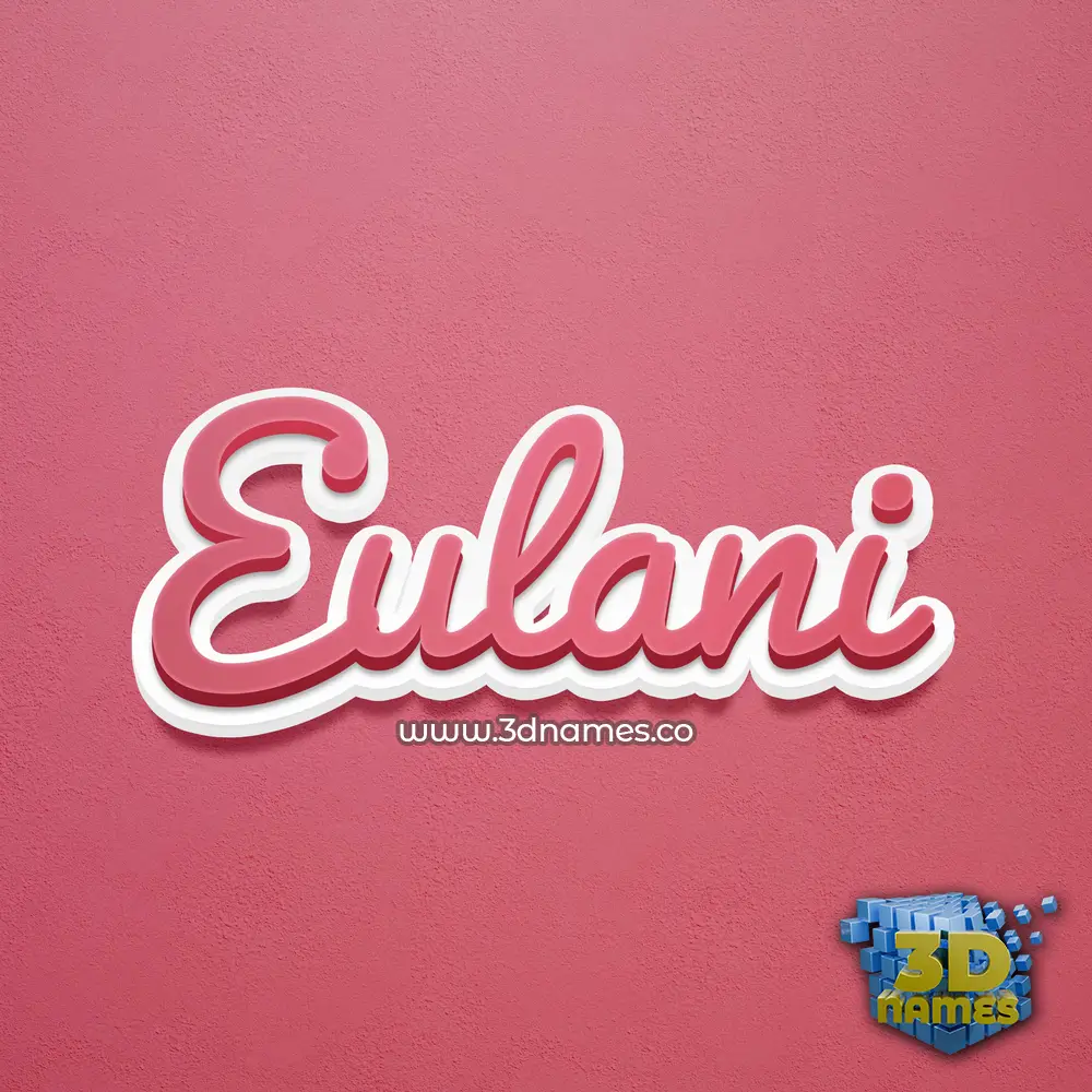 eulani in Red Scribble style - 3D name wallpaper