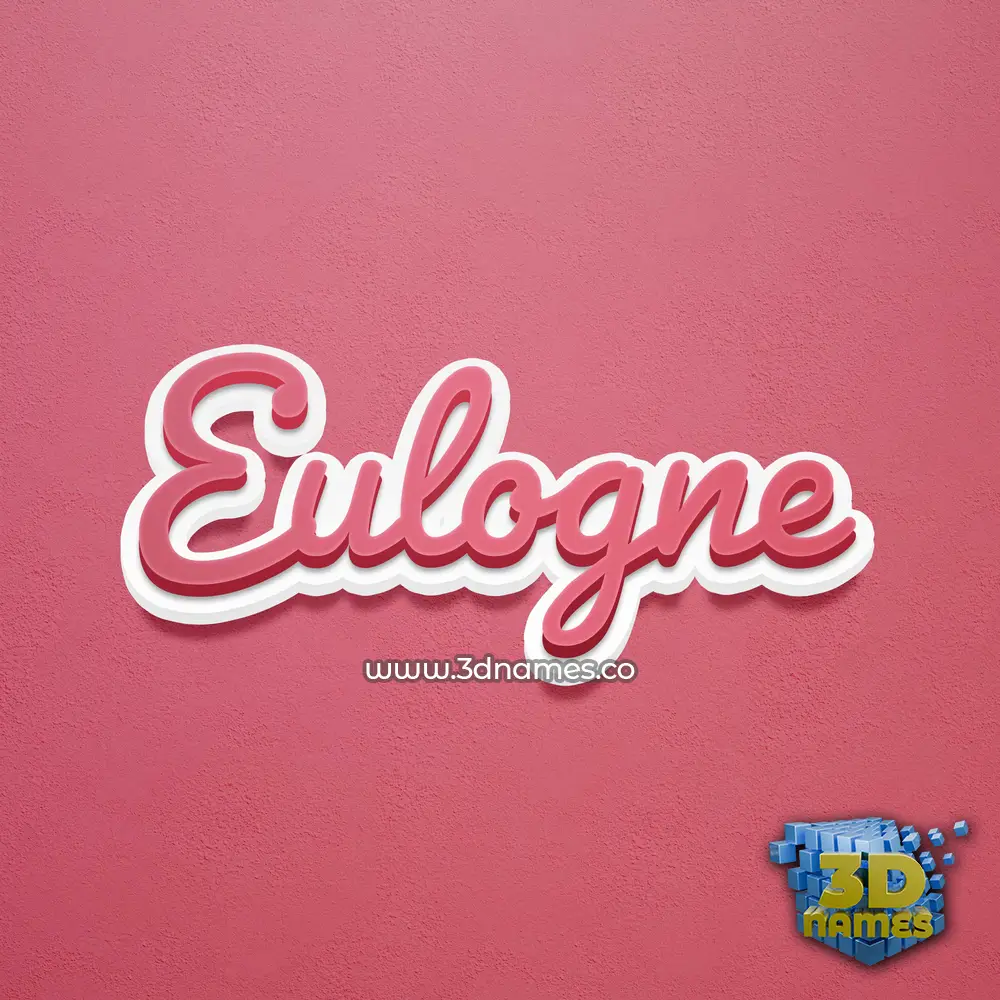 eulogne in Red Scribble style - 3D name wallpaper