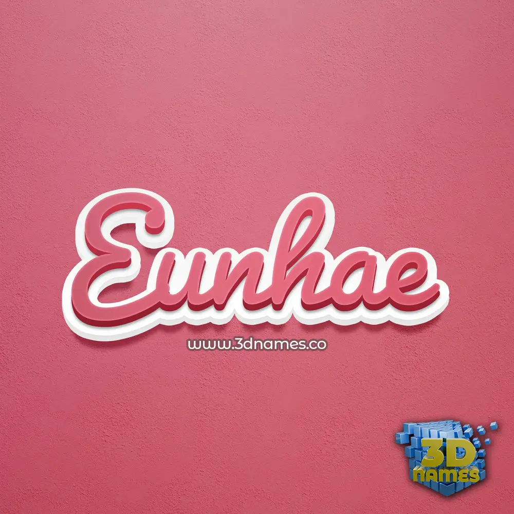 eunhae in Red Scribble style - 3D name wallpaper