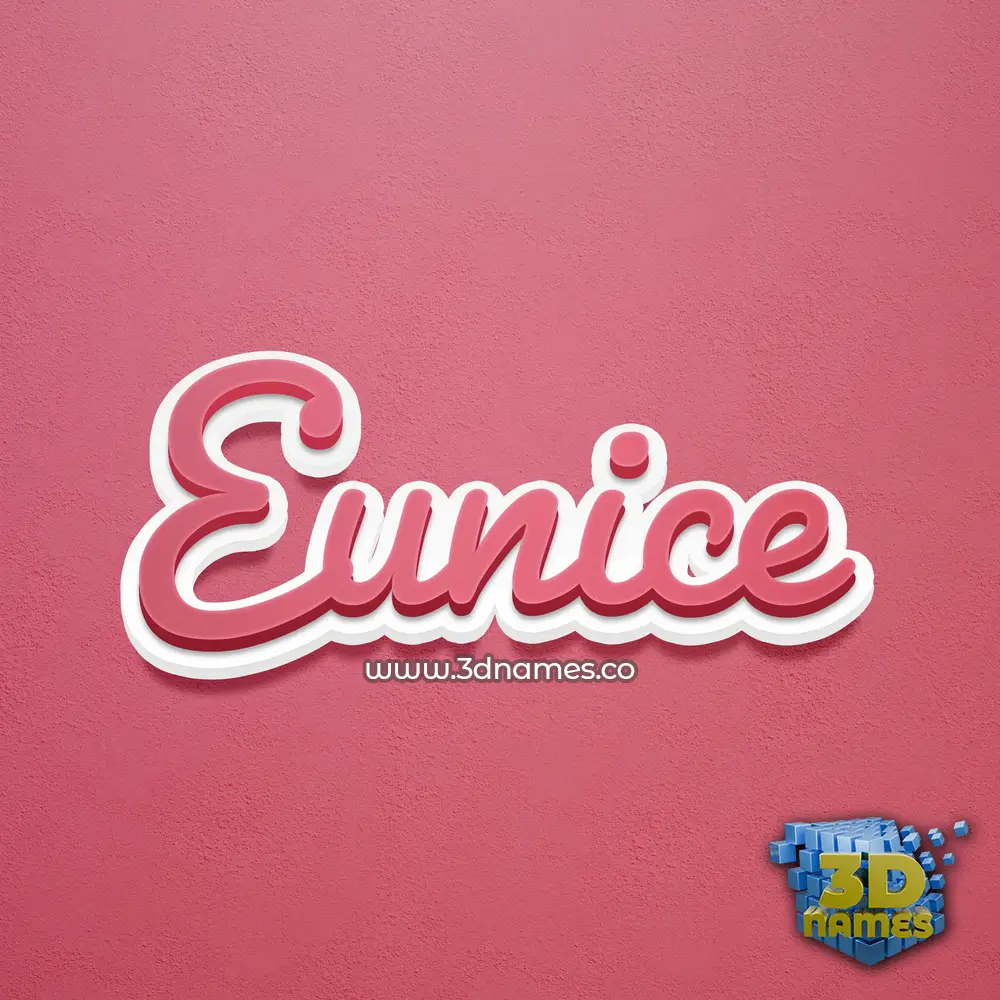 eunice in Red Scribble style - 3D name wallpaper