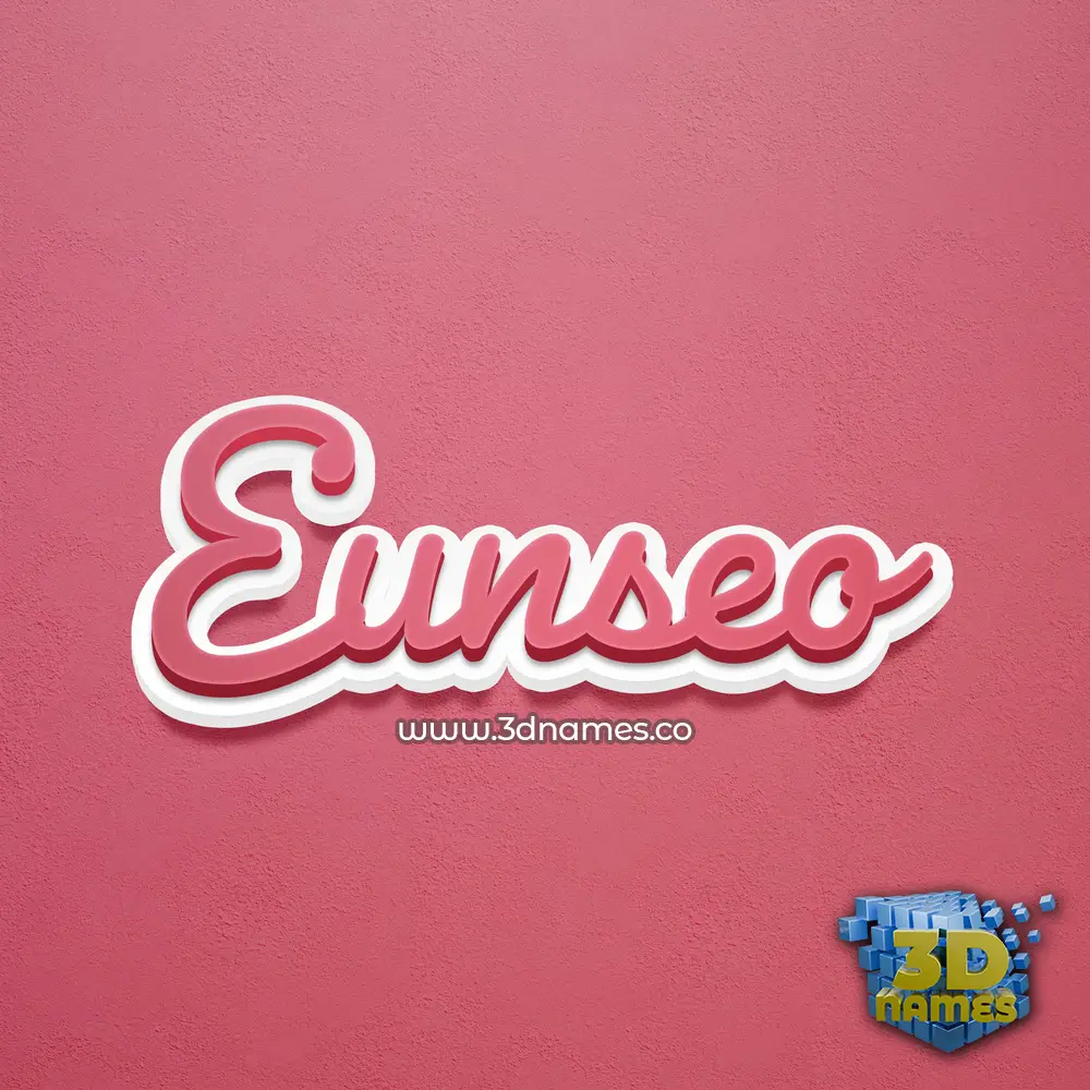 eunseo in Red Scribble style - 3D name wallpaper
