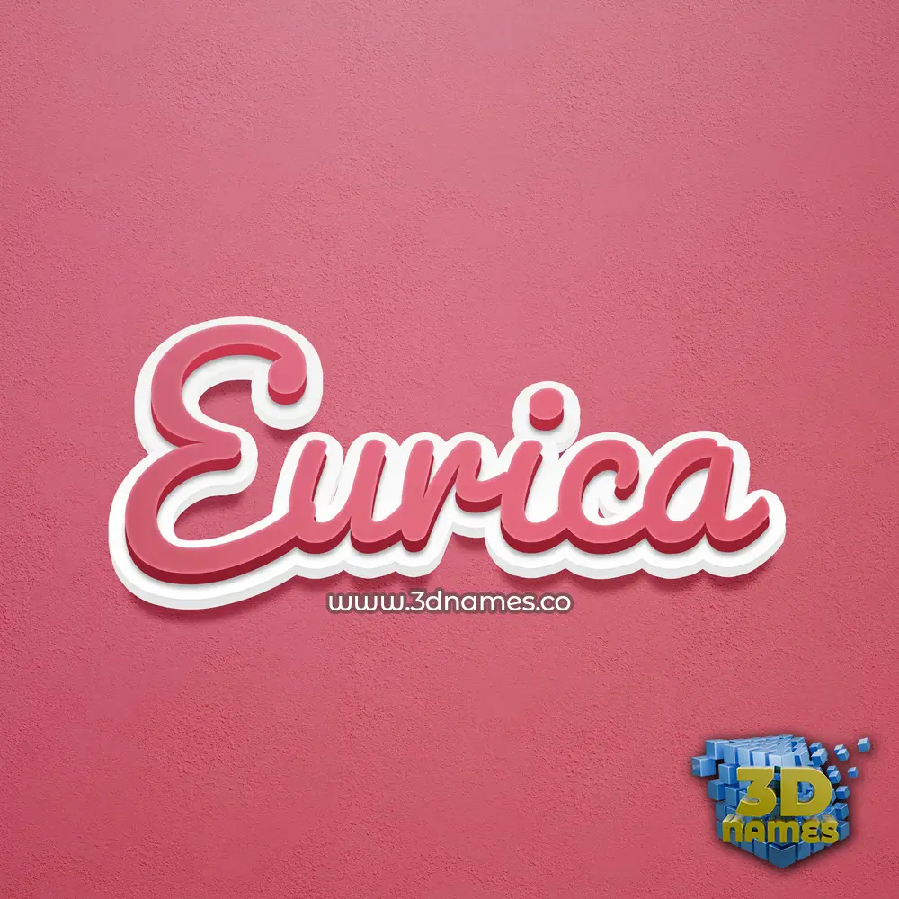 eurica in Red Scribble style - 3D name wallpaper