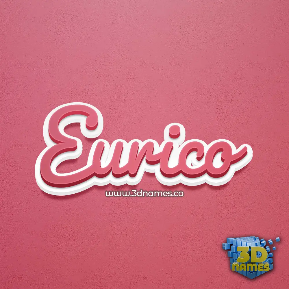 eurico in Red Scribble style - 3D name wallpaper