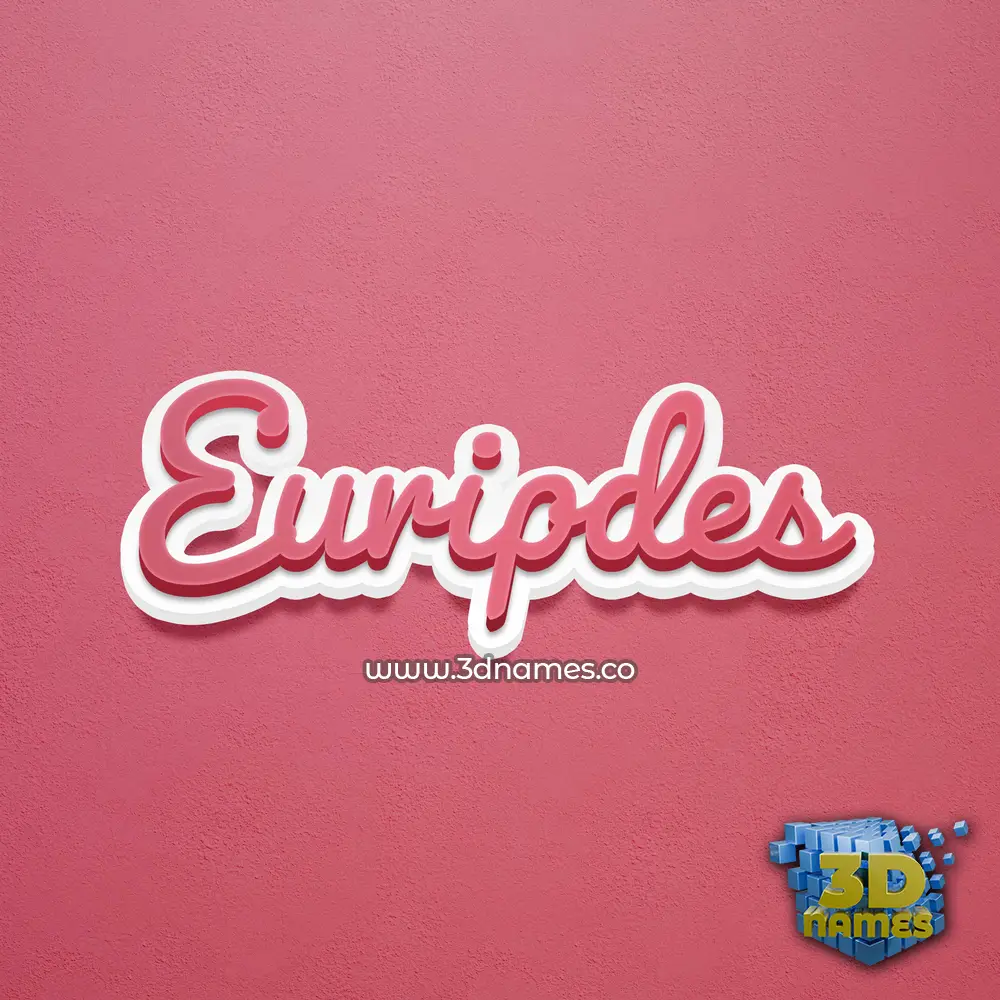 euripdes in Red Scribble style - 3D name wallpaper