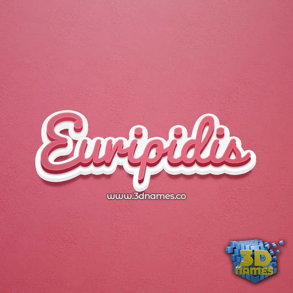 euripidis in Red Scribble style - 3D name wallpaper