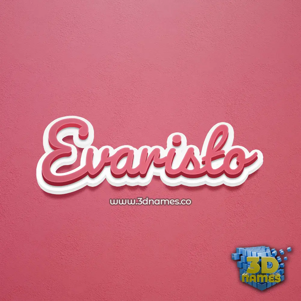 evaristo in Red Scribble style - 3D name wallpaper