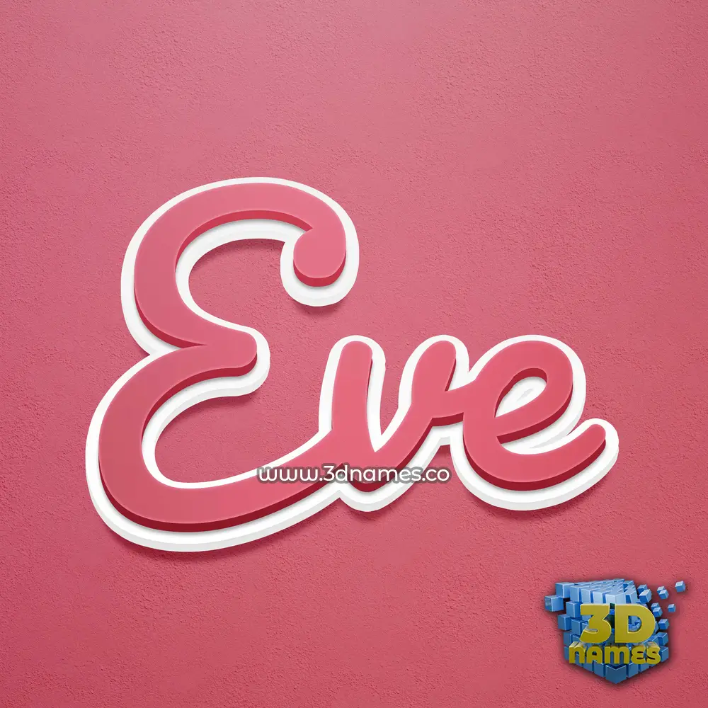 eve in Red Scribble style - 3D name wallpaper