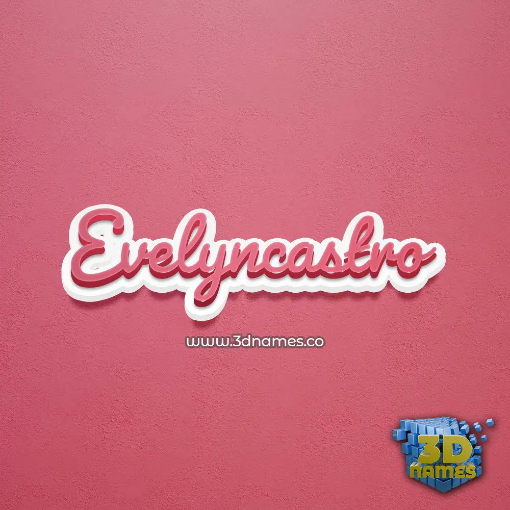 evelyncastro in Red Scribble style - 3D name wallpaper