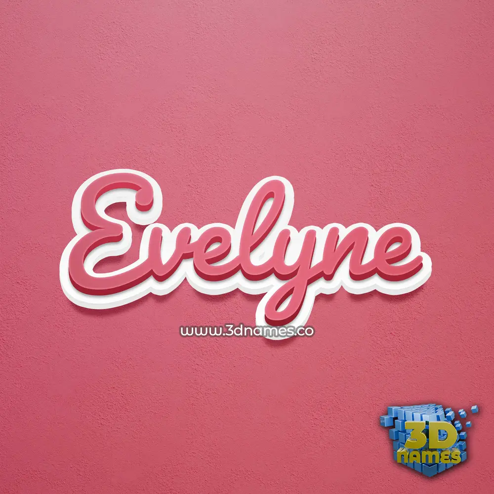 evelyne in Red Scribble style - 3D name wallpaper