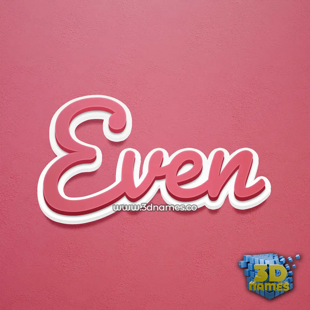 even in Red Scribble style - 3D name wallpaper
