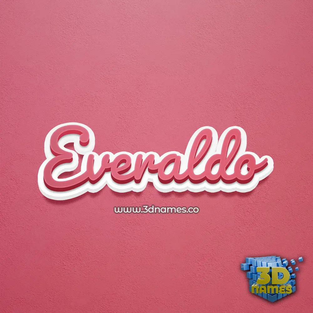 everaldo in Red Scribble style - 3D name wallpaper