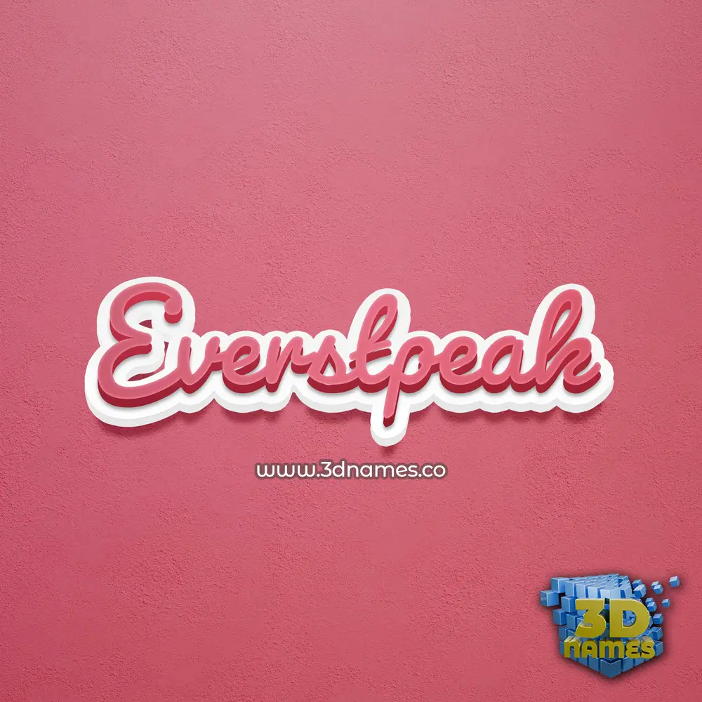 everstpeak in Red Scribble style - 3D name wallpaper