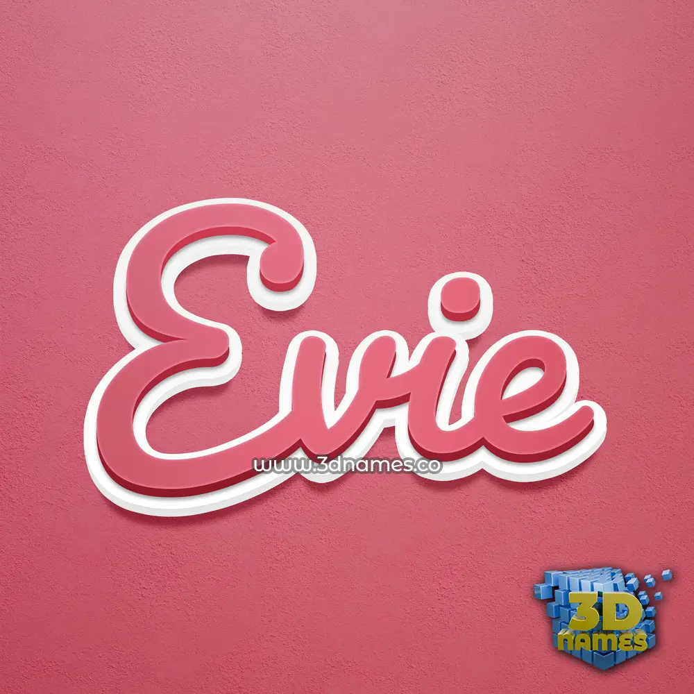 evie in Red Scribble style - 3D name wallpaper