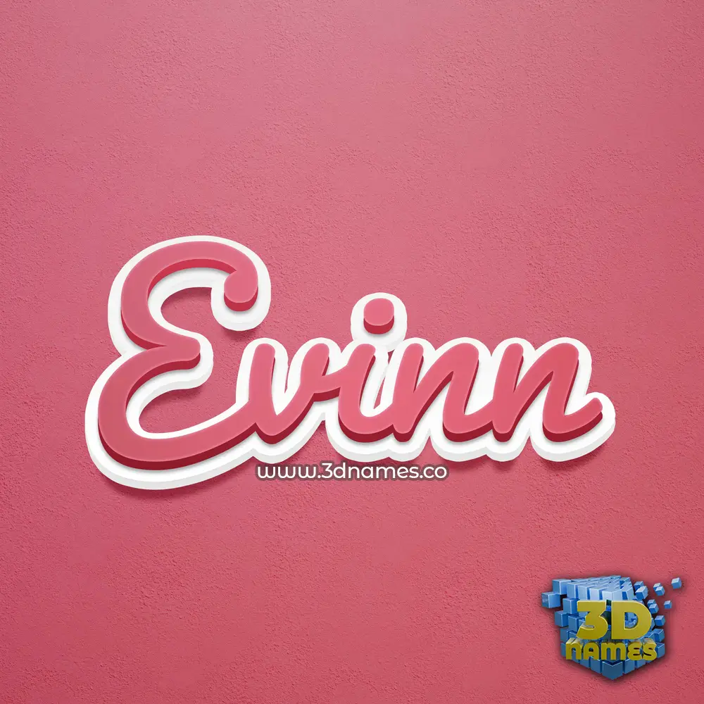 evinn in Red Scribble style - 3D name wallpaper