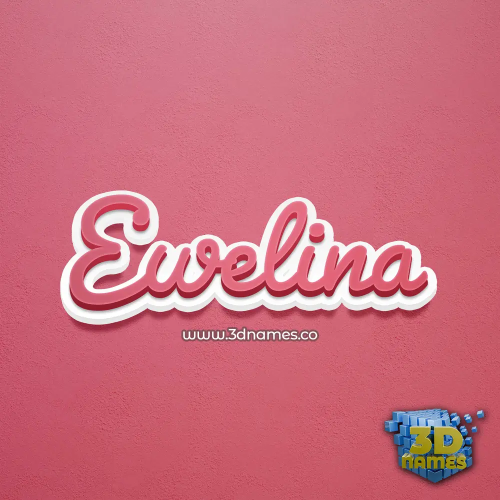 ewelina in Red Scribble style - 3D name wallpaper