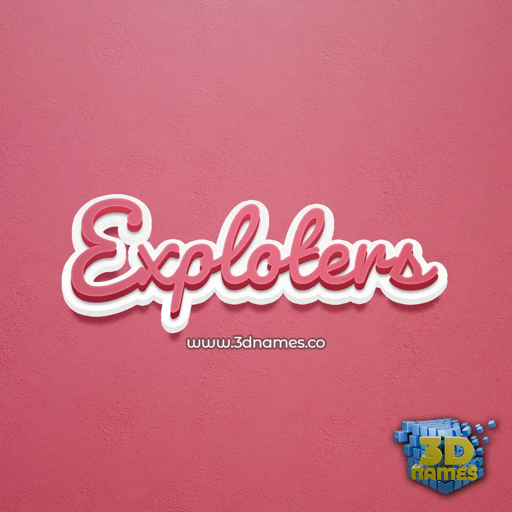 exploters in Red Scribble style - 3D name wallpaper
