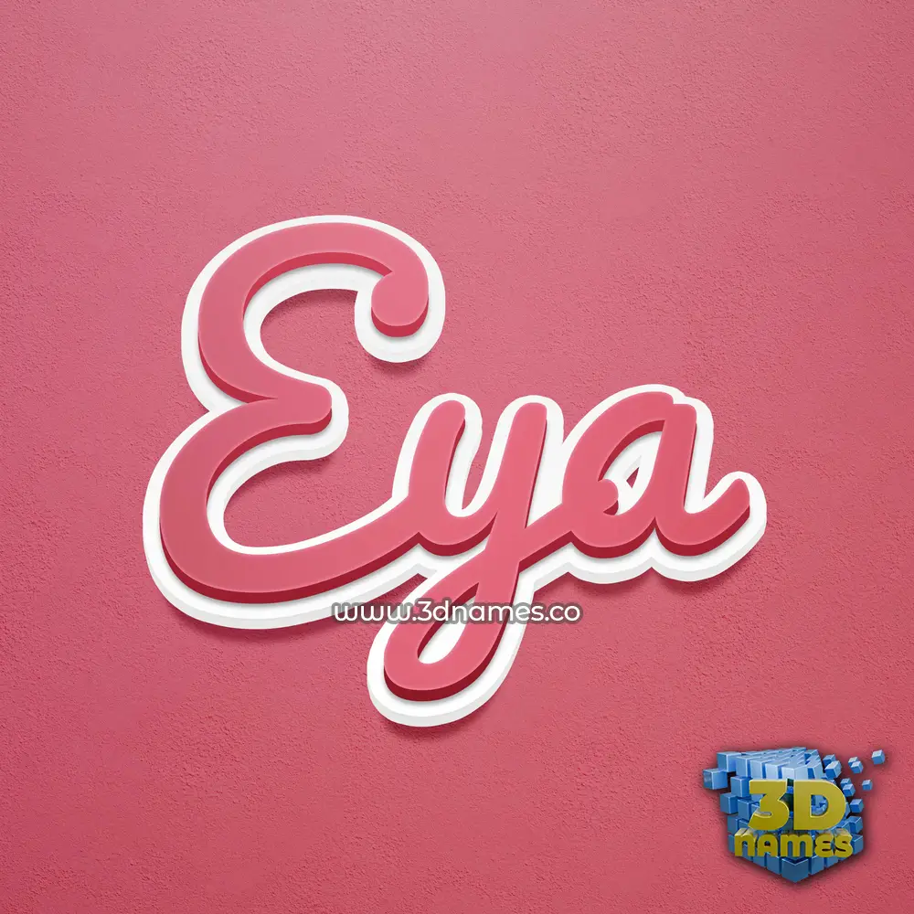 eya in Red Scribble style - 3D name wallpaper