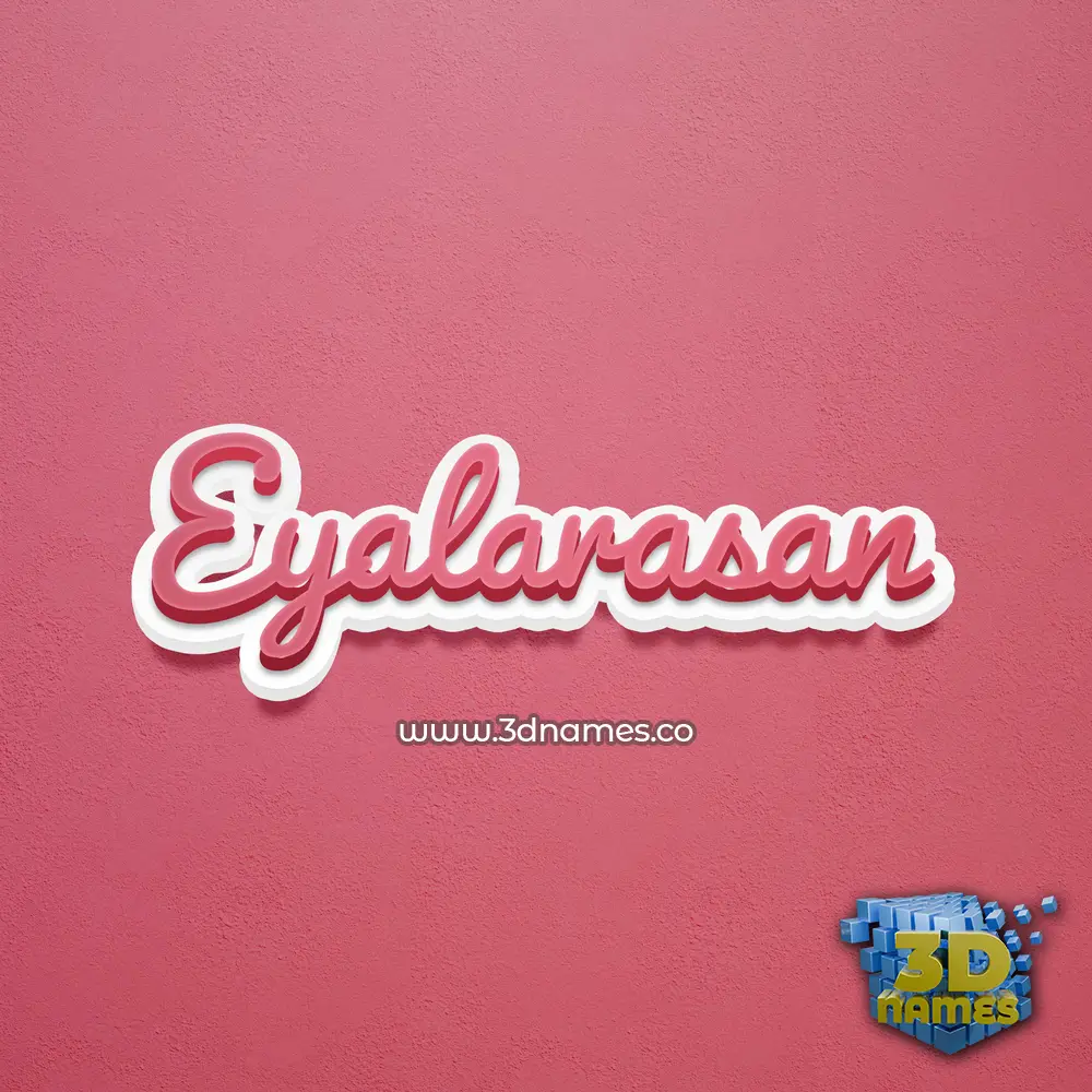 eyalarasan in Red Scribble style - 3D name wallpaper
