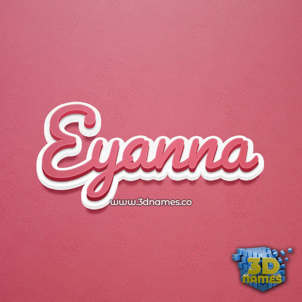 eyanna in Red Scribble style - 3D name wallpaper