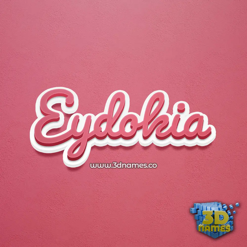 eydokia in Red Scribble style - 3D name wallpaper